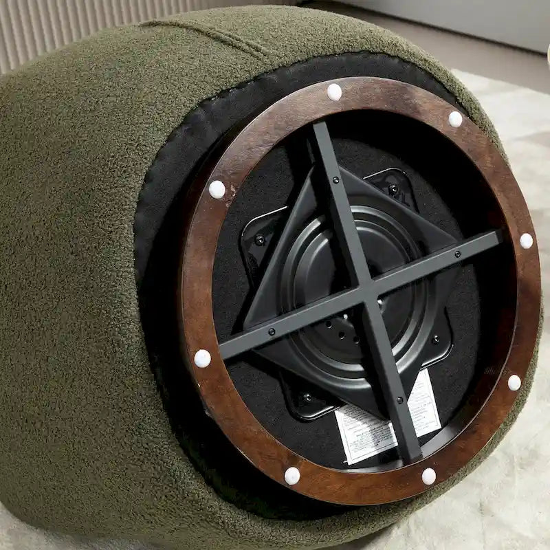 Fauteuil pivotant rembourré avec rangement, fauteuil d'appoint moderne pour salon, chambre à coucher, bureau, espaces de lecture