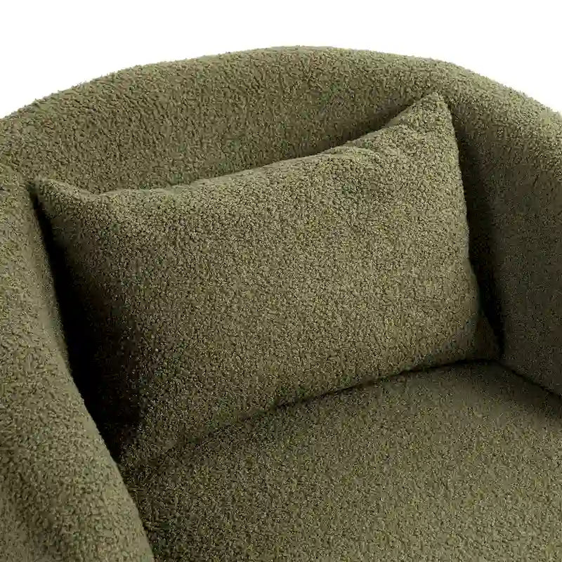 Fauteuil pivotant rembourré avec rangement, fauteuil d'appoint moderne pour salon, chambre à coucher, bureau, espaces de lecture