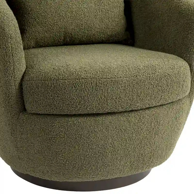 Fauteuil pivotant rembourré avec rangement, fauteuil d'appoint moderne pour salon, chambre à coucher, bureau, espaces de lecture