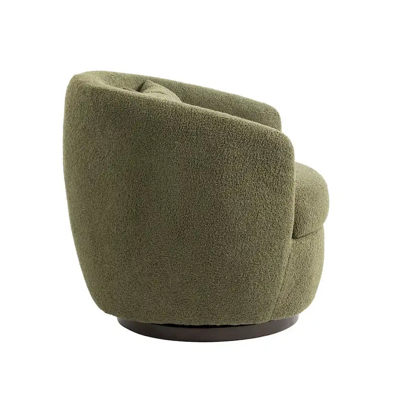 Fauteuil pivotant rembourré avec rangement, fauteuil d'appoint moderne pour salon, chambre à coucher, bureau, espaces de lecture