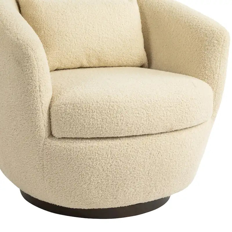 Fauteuil pivotant rembourré avec rangement, fauteuil d'appoint moderne pour salon, chambre à coucher, bureau, espaces de lecture