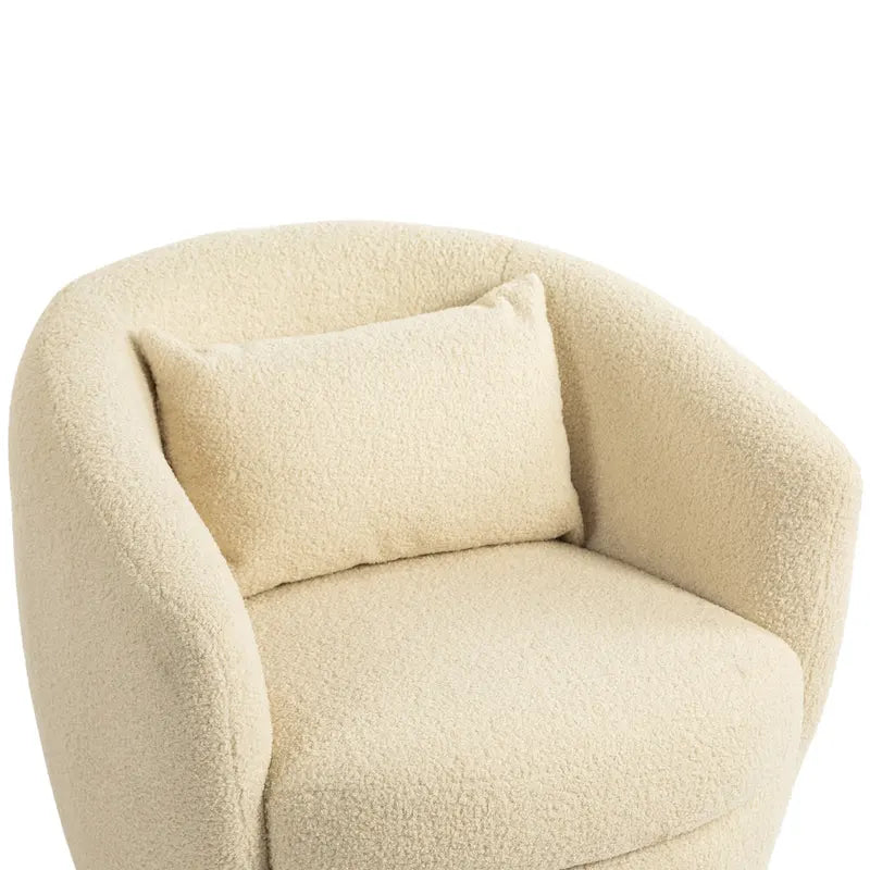 Fauteuil pivotant rembourré avec rangement, fauteuil d'appoint moderne pour salon, chambre à coucher, bureau, espaces de lecture