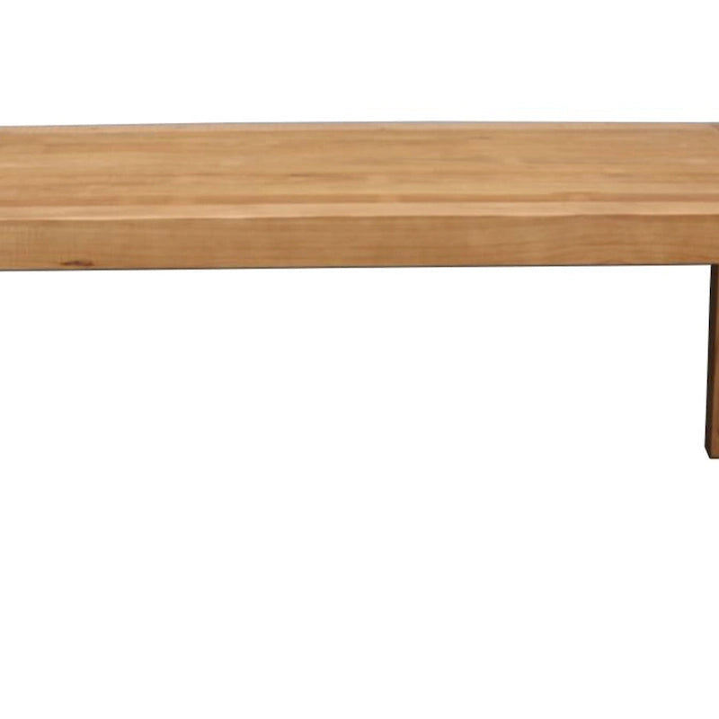Table de salle à manger, Pin, Marron Naturel, Plateau Rectangulaire de 71 Pouces
