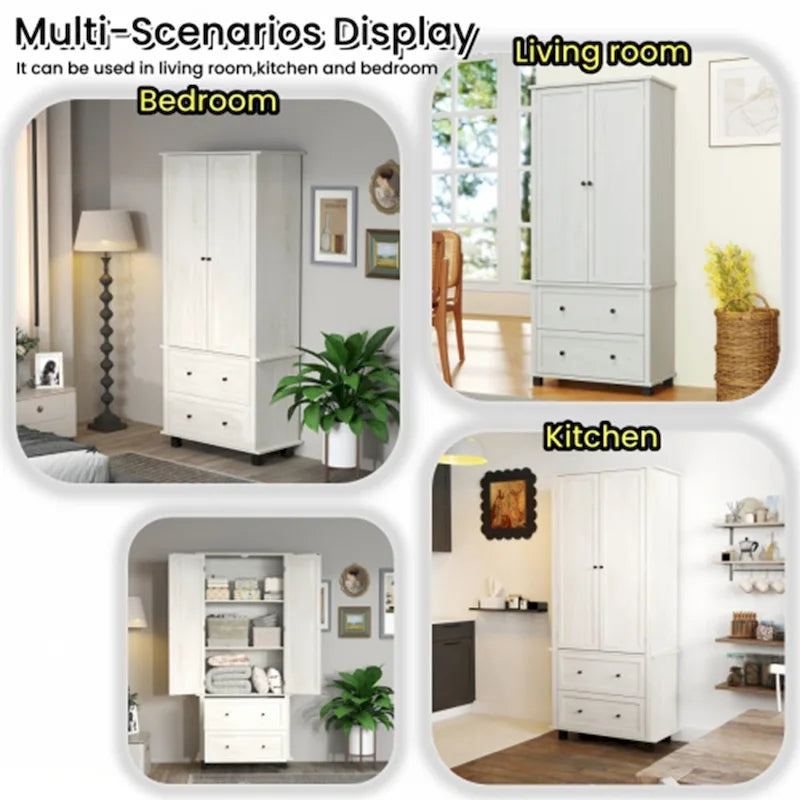 Meuble de rangement de cuisine de 70 pouces de haut