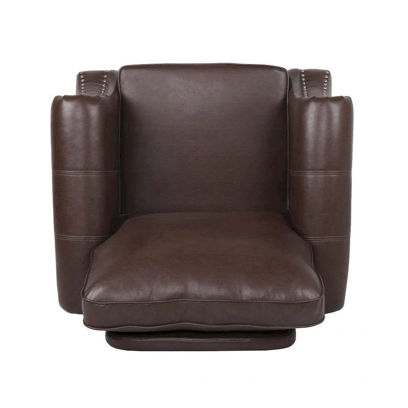 Fauteuil de club en similicuir avec clous de tapissier