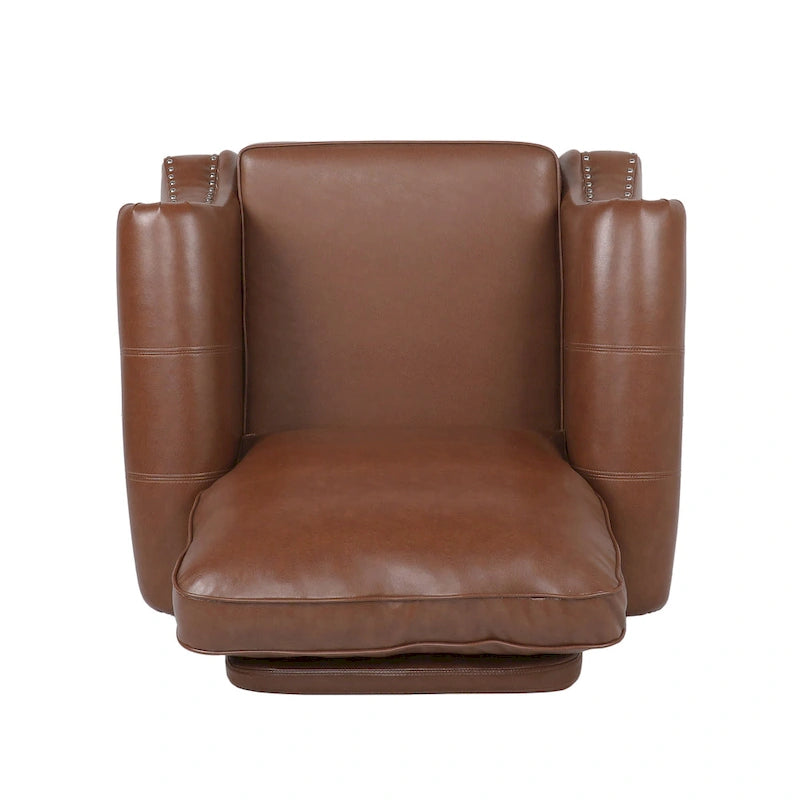 Fauteuil de club en similicuir avec clous de tapissier