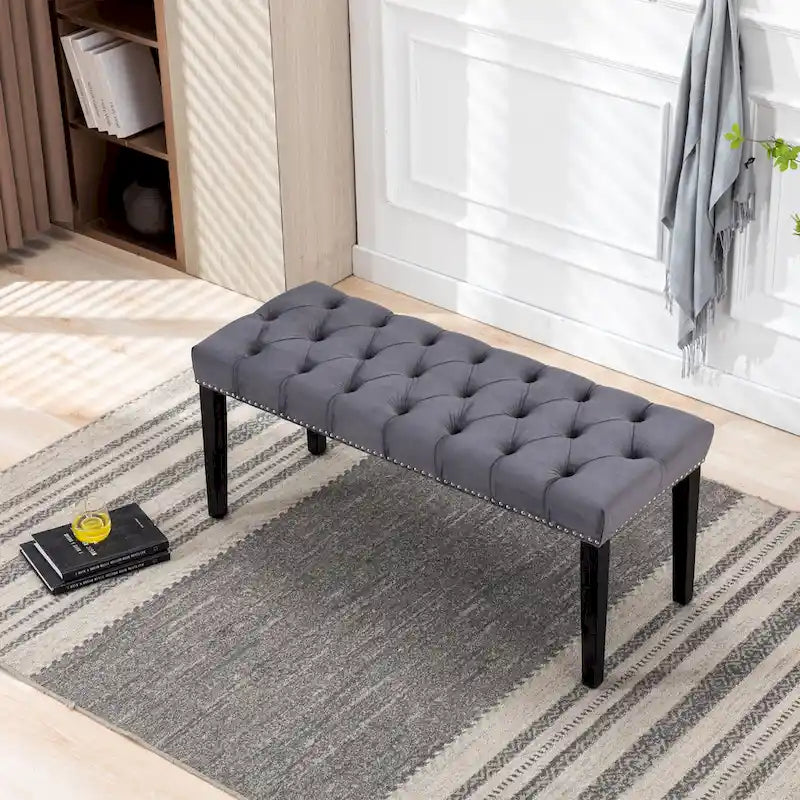 Banc de salle à manger en velours Banc de chambre à coucher