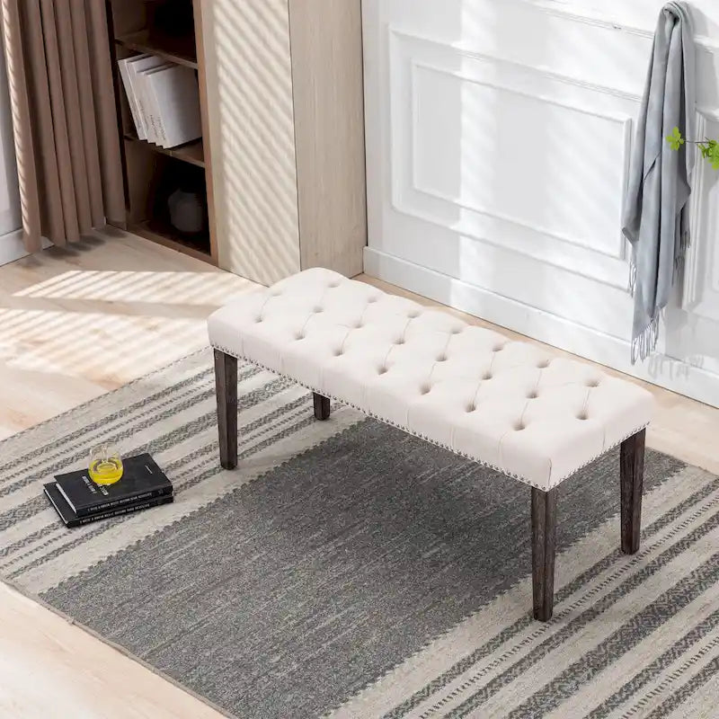 Banc de salle à manger en velours Banc de chambre à coucher
