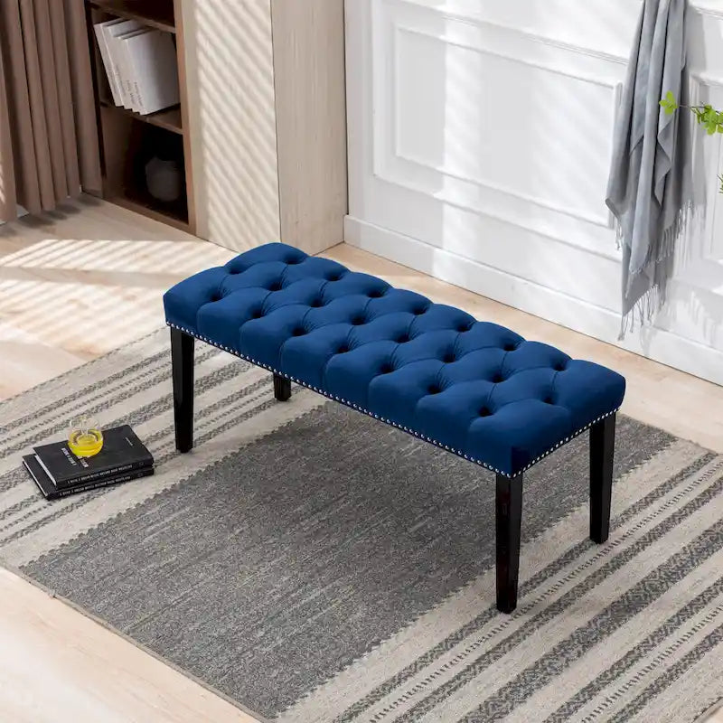 Banc de salle à manger en velours Banc de chambre à coucher