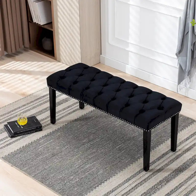 Banc de salle à manger en velours Banc de chambre à coucher
