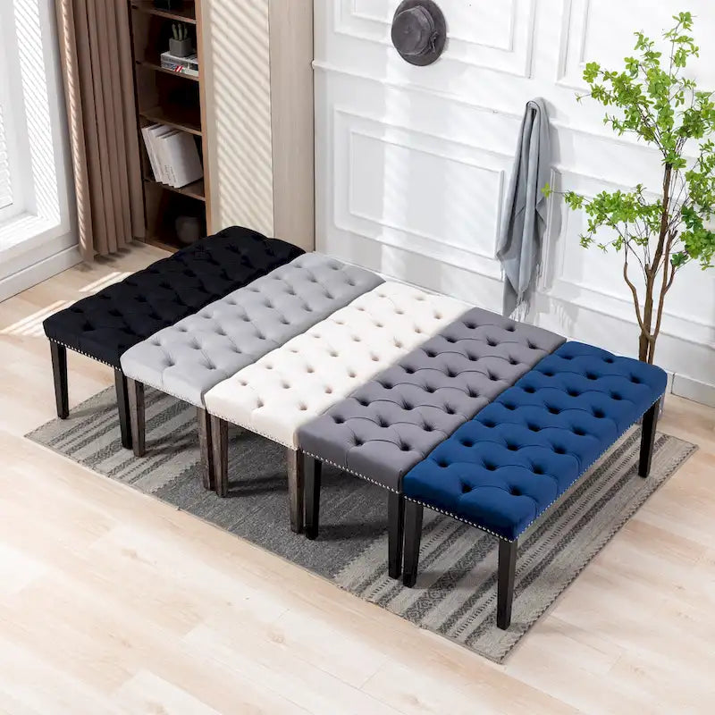 Banc de salle à manger en velours Banc de chambre à coucher