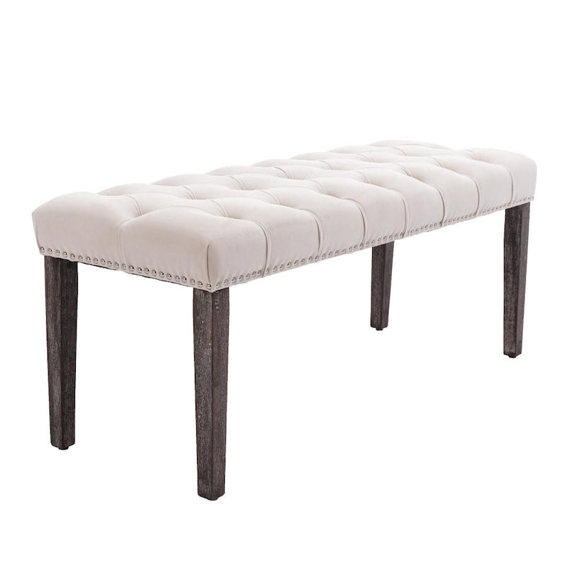 Banc de salle à manger en velours Banc de chambre à coucher