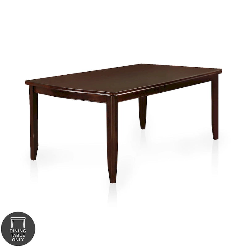 Table à manger extensible en bois Espresso 78 pouces
