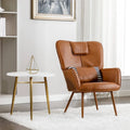 Fauteuils d'appoint à oreilles en similicuir pour salon
