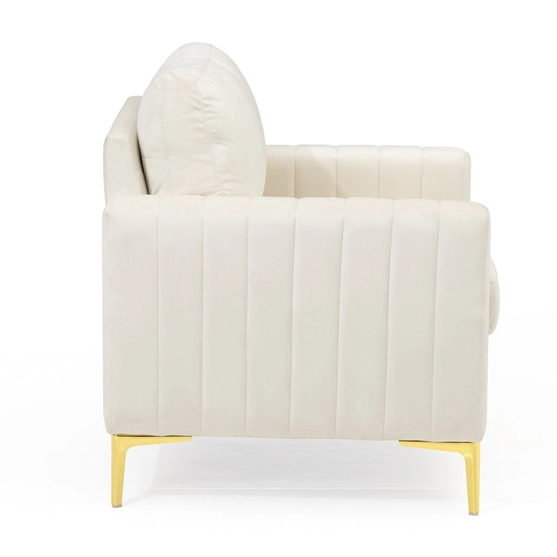Fauteuil Club Moderne Rembourré avec Accoudoirs