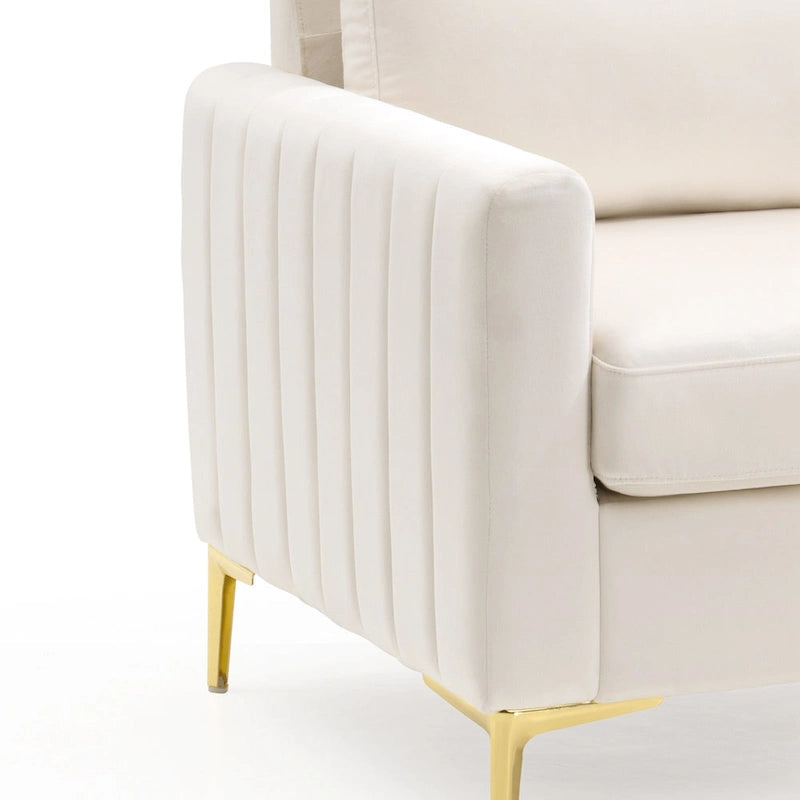 Fauteuil Club Moderne Rembourré avec Accoudoirs