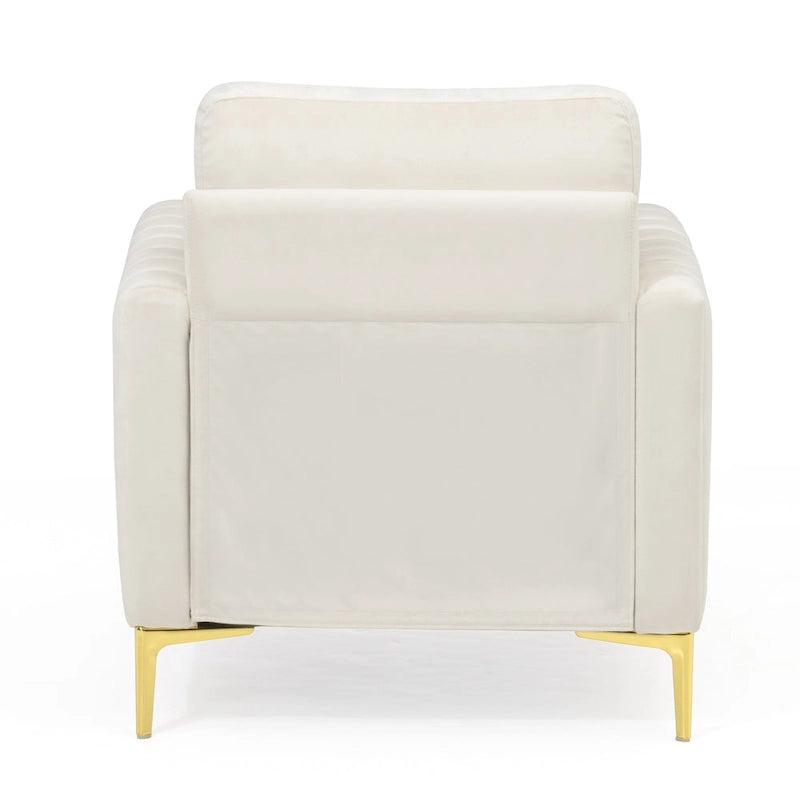 Fauteuil Club Moderne Rembourré avec Accoudoirs