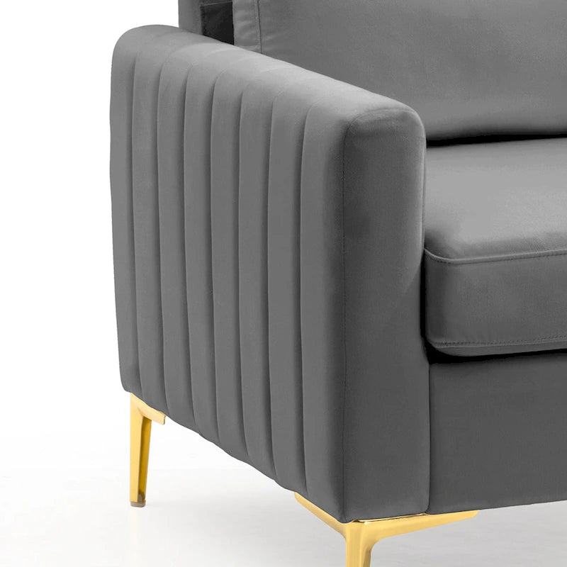 Fauteuil Club Moderne Rembourré avec Accoudoirs