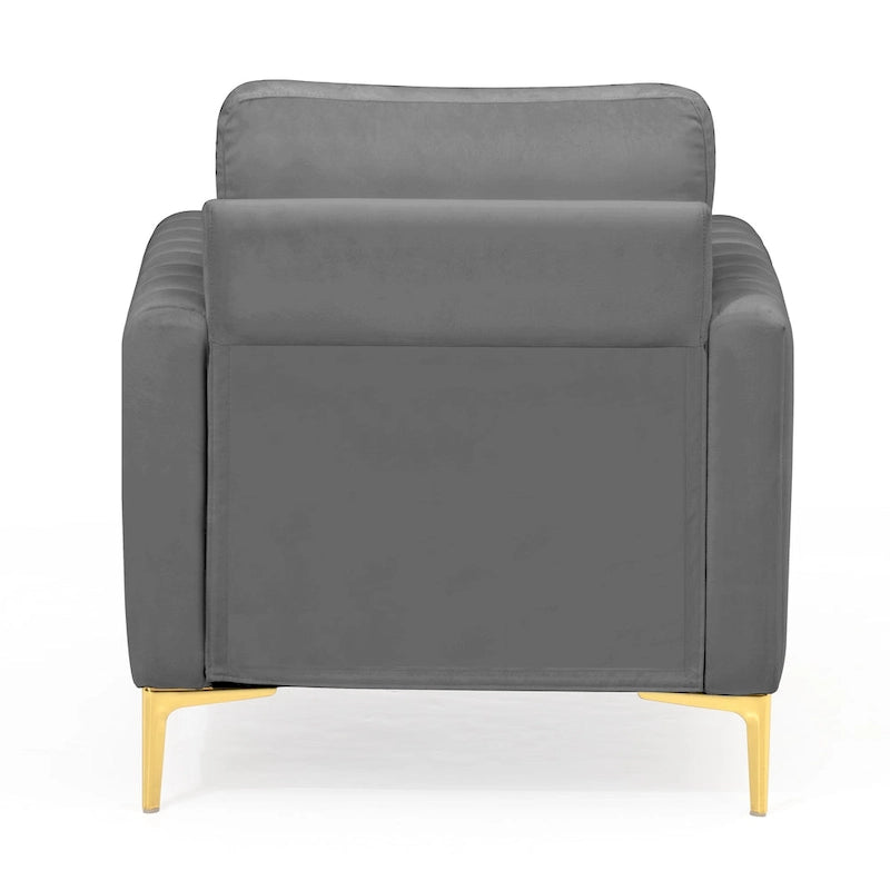 Fauteuil Club Moderne Rembourré avec Accoudoirs
