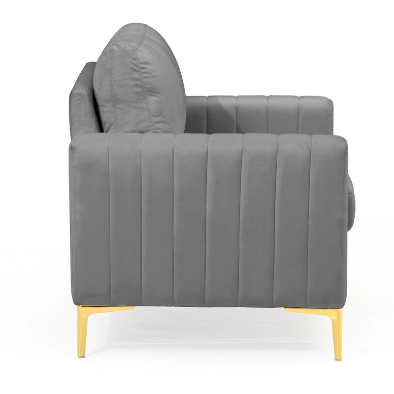 Fauteuil Club Moderne Rembourré avec Accoudoirs
