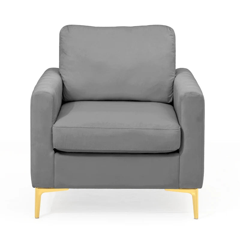 Fauteuil Club Moderne Rembourré avec Accoudoirs