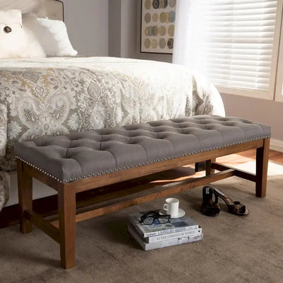 Banc contemporain en tissu d'ameublement