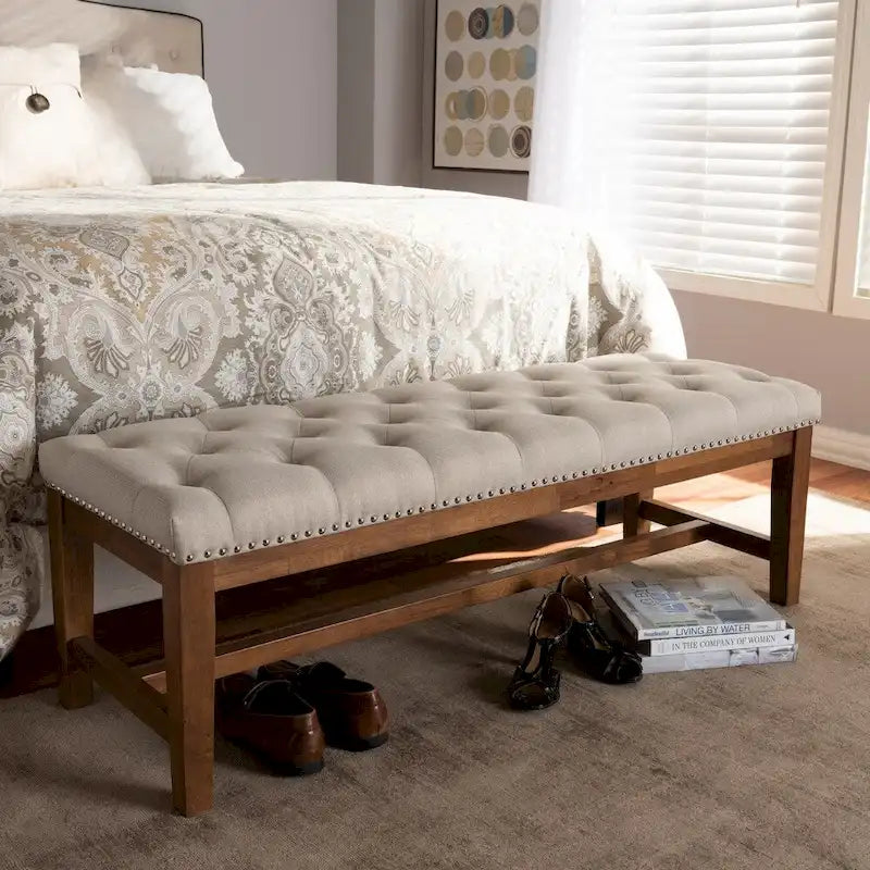 Banc contemporain en tissu d'ameublement