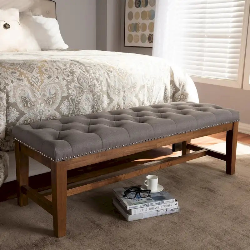Banc contemporain en tissu d'ameublement