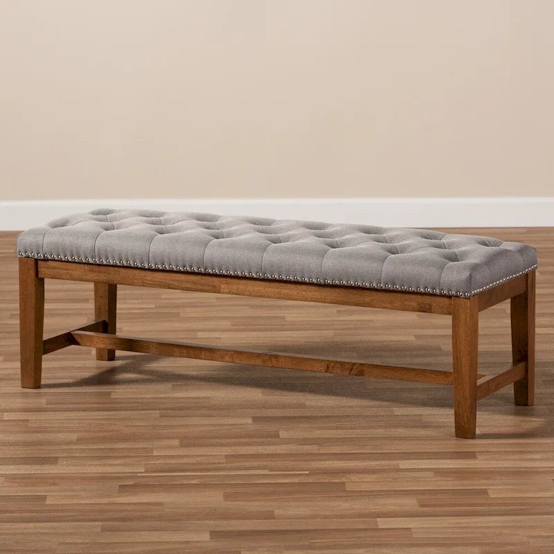 Banc contemporain en tissu d'ameublement