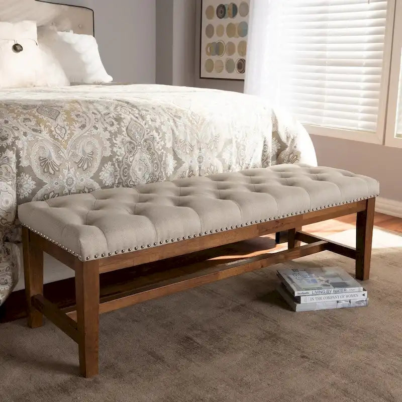 Banc contemporain en tissu d'ameublement