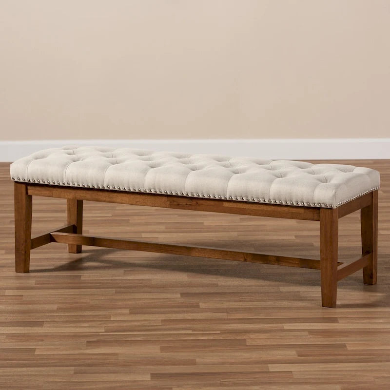 Banc contemporain en tissu d'ameublement