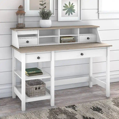Bureau d'ordinateur de 54 pouces de large avec organisateur de bureau