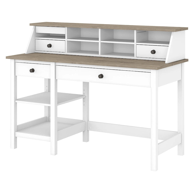 Bureau d'ordinateur de 54 pouces de large avec organisateur de bureau