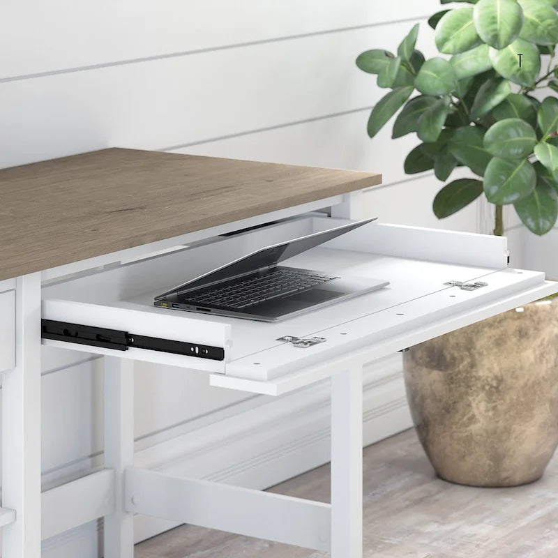 Bureau d'ordinateur de 54 pouces de large avec organisateur de bureau
