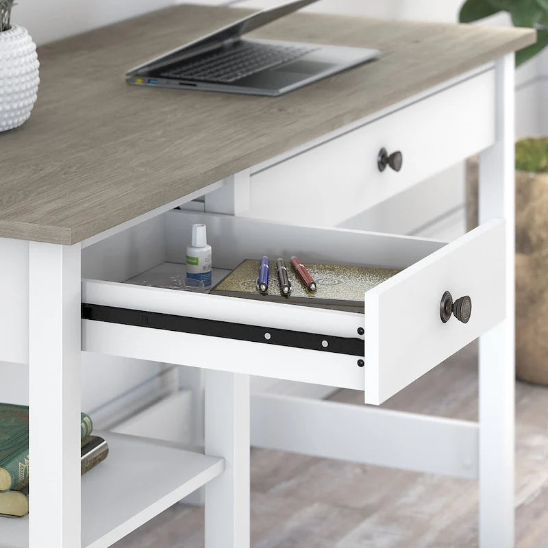 Bureau d'ordinateur de 54 pouces de large avec organisateur de bureau