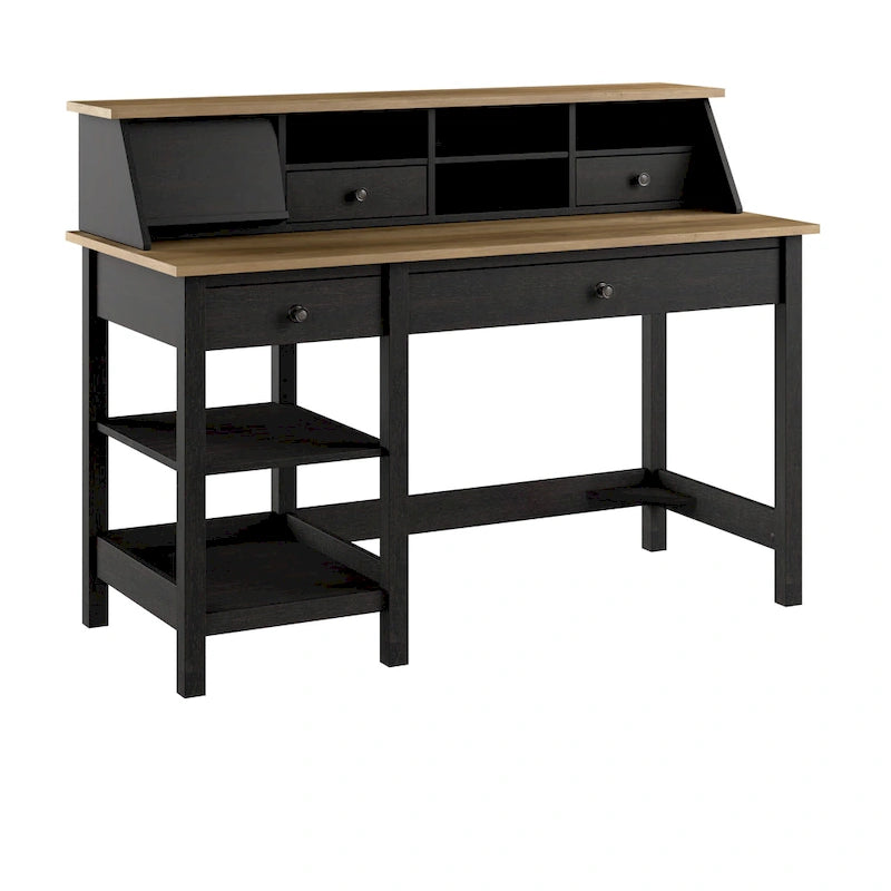 Bureau d'ordinateur de 54 pouces de large avec organisateur de bureau