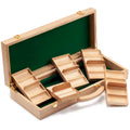 Mallette de 500 jetons de poker de luxe en bois pour casino avec 5 plateaux en bois