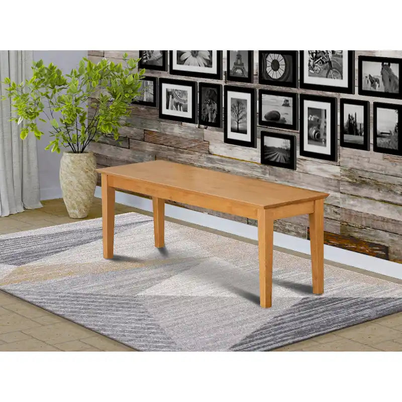 Banc de salle à manger avec assise en bois, 130x38x46 cm, plusieurs finitions possibles