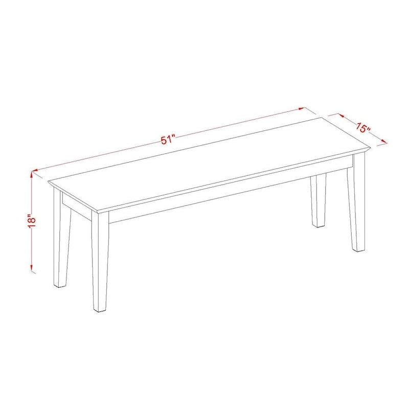 Banc de salle à manger avec assise en bois, 130x38x46 cm, plusieurs finitions possibles