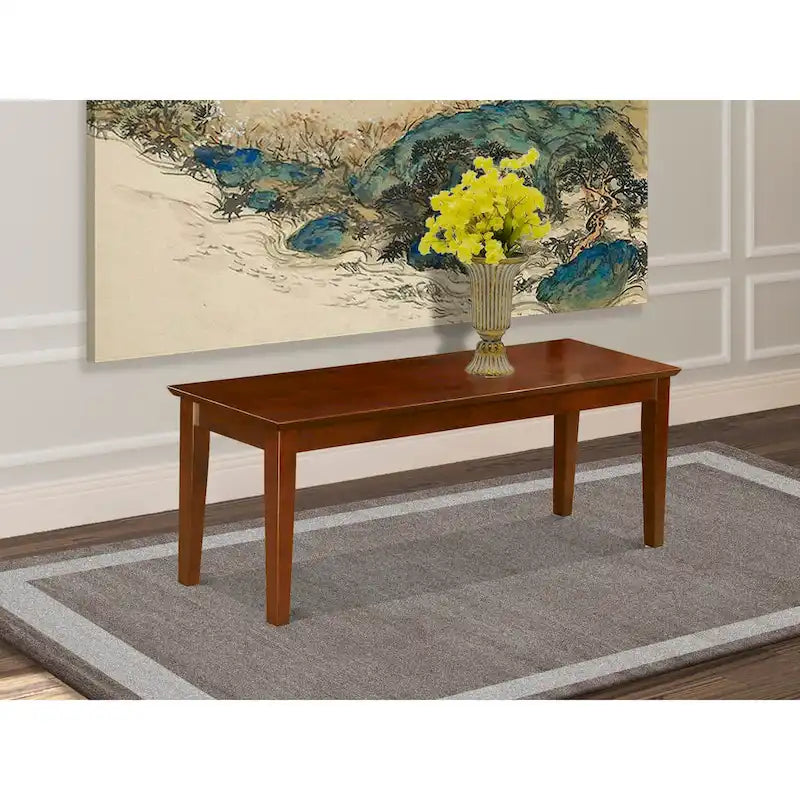 Banc de salle à manger avec assise en bois, 130x38x46 cm, plusieurs finitions possibles