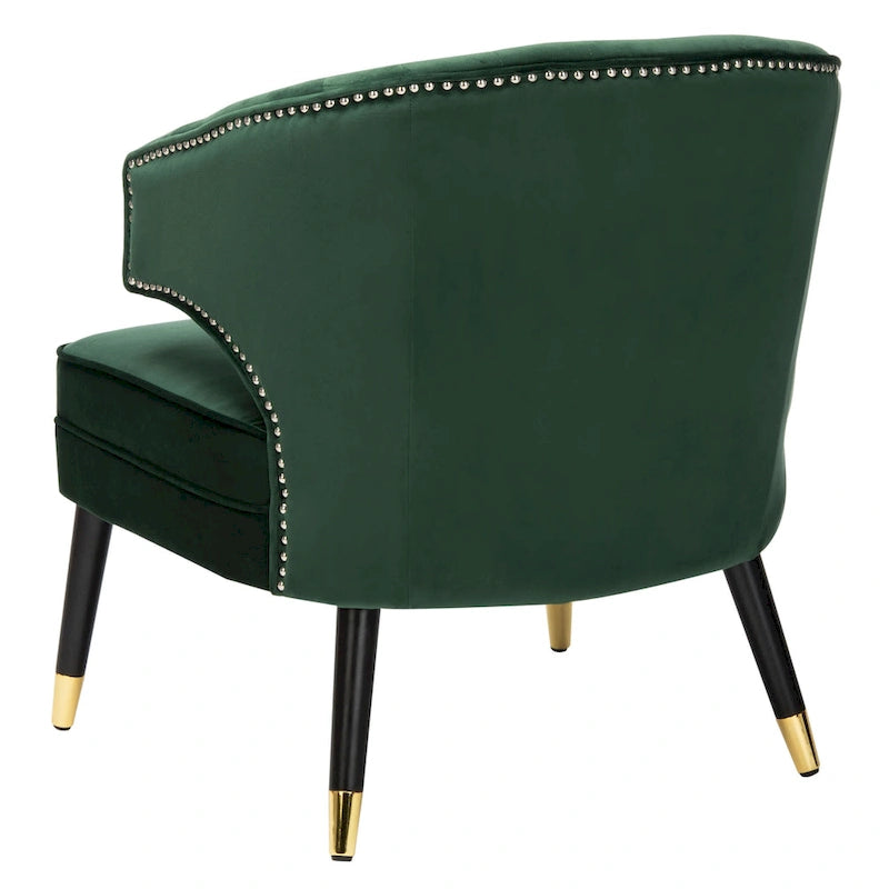 Fauteuil d'appoint en velours à oreilles - 26.8 x 28 x 31.9 - 27Lx28Px32H