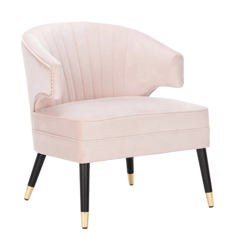 Fauteuil d'appoint en velours à oreilles - 26.8 x 28 x 31.9 - 27Lx28Px32H