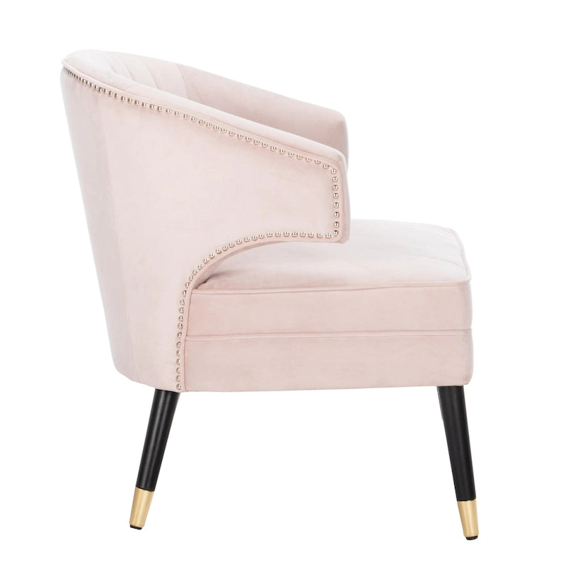 Fauteuil d'appoint en velours à oreilles - 26.8 x 28 x 31.9 - 27Lx28Px32H