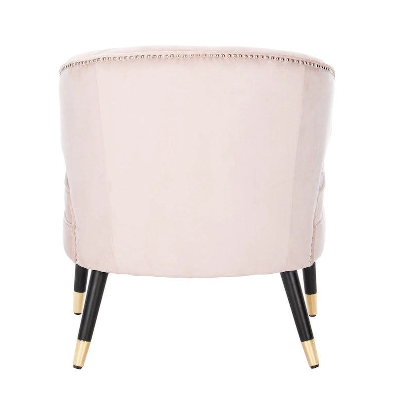 Fauteuil d'appoint en velours à oreilles - 26.8 x 28 x 31.9 - 27Lx28Px32H