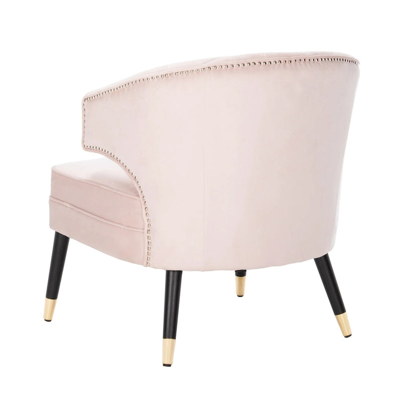Fauteuil d'appoint en velours à oreilles - 26.8 x 28 x 31.9 - 27Lx28Px32H