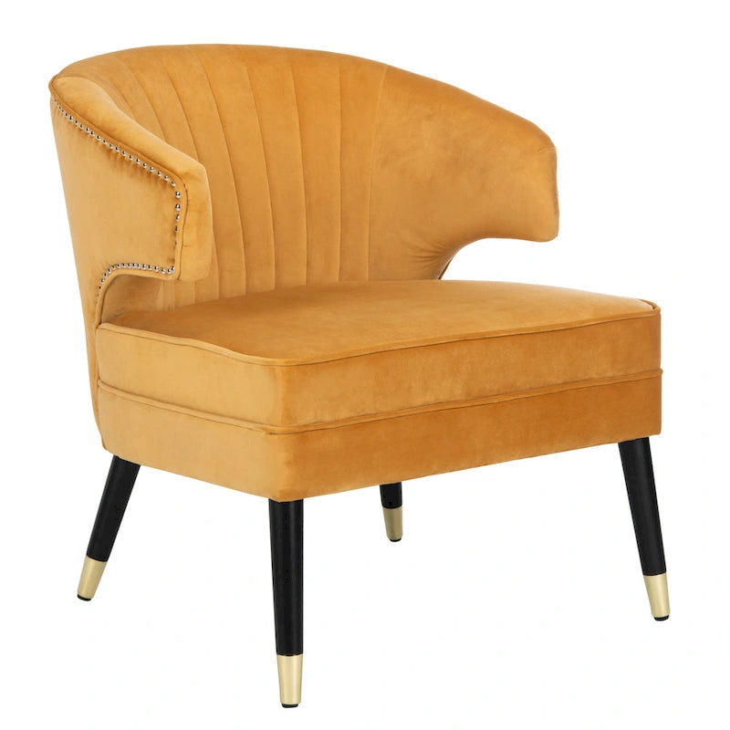 Fauteuil d'appoint en velours à oreilles - 26.8 x 28 x 31.9 - 27Lx28Px32H