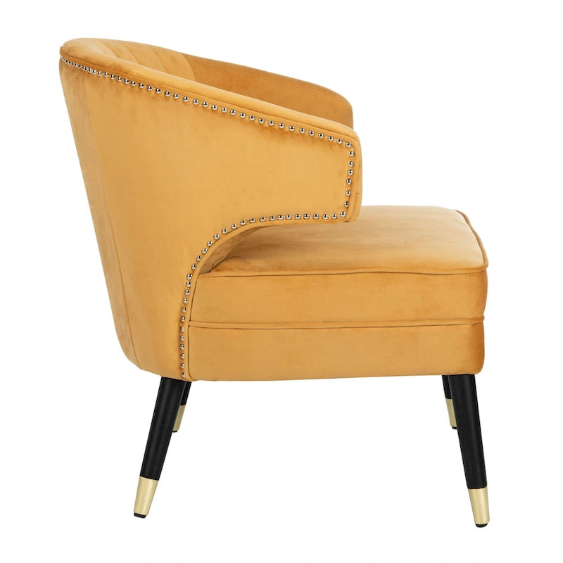 Fauteuil d'appoint en velours à oreilles - 26.8 x 28 x 31.9 - 27Lx28Px32H