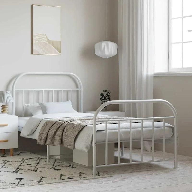 vidaXL 12 Inches Metal Bed Frame No Mattress