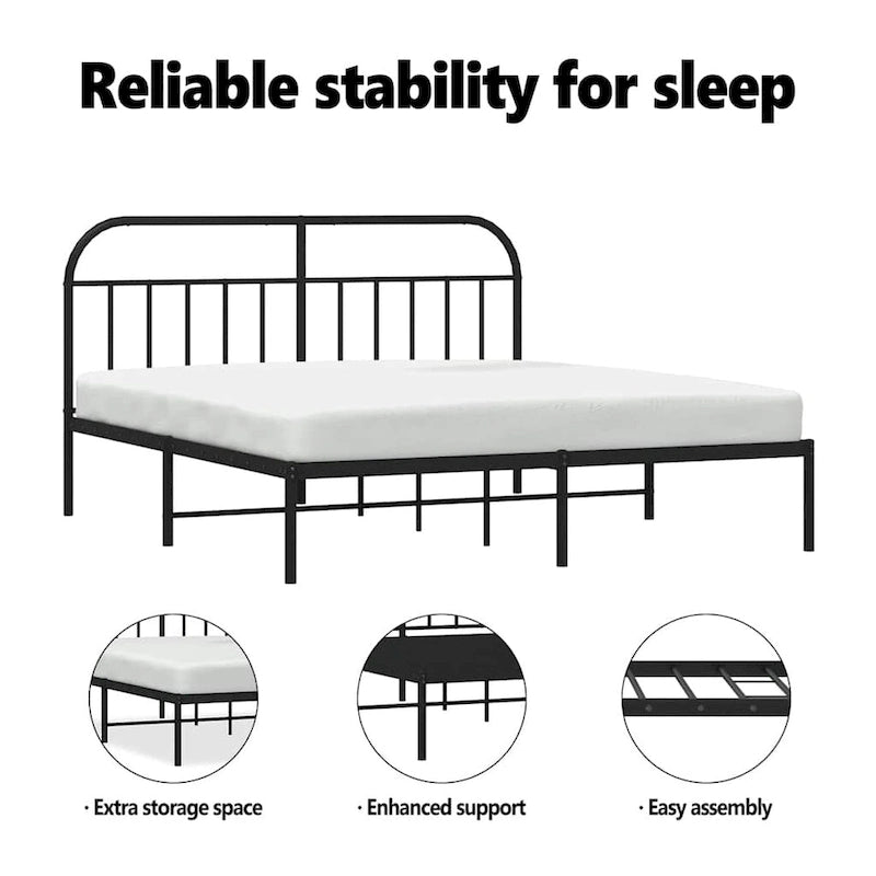 12 Inches Metal Bed Frame No Mattress