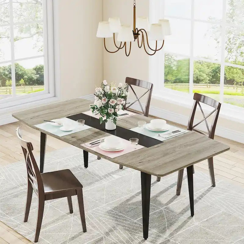 Grande table à manger de 180 cm pour 6 à 8 personnes